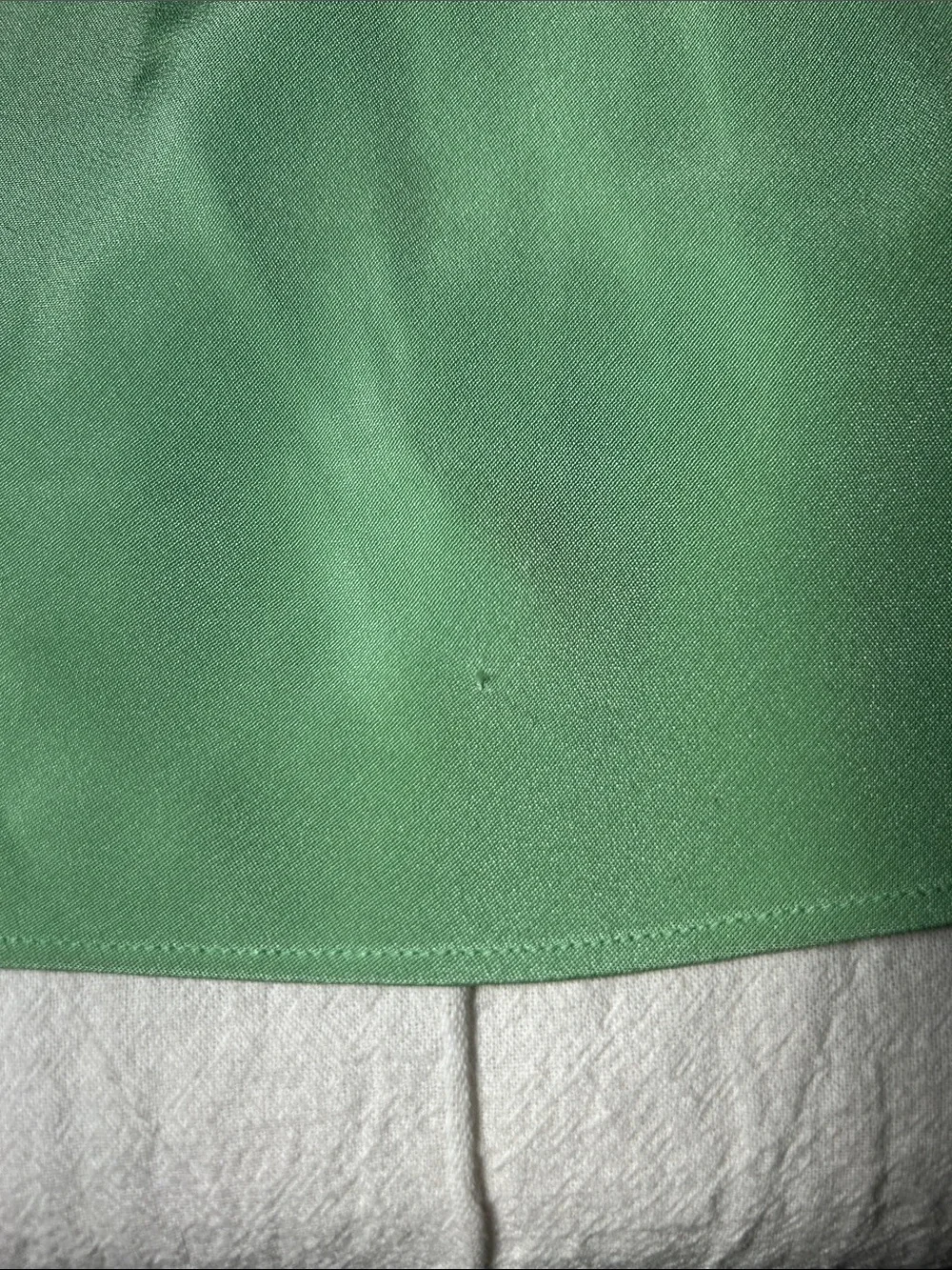 J.Crew Green 100% Silk Chiffon Sophia Midi Dress Pleated Waist V-Neck Size 6
